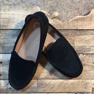 Women's Black Flat Slip Ons